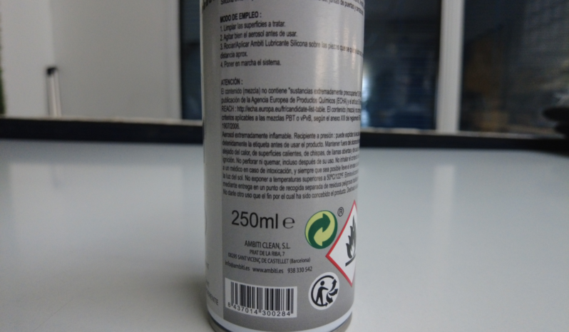 SPRAY LUBRICANTE DE SILICONA AMBITI lleno